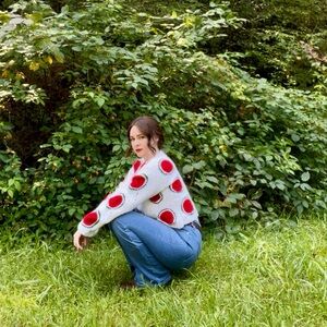 Stylish Crochet Watermelon Cardigan